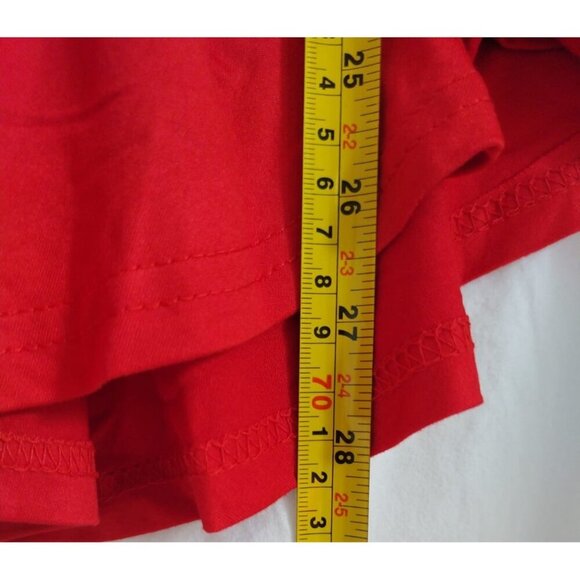 Women's Red Long Sleeve Lace Detail Flowy Hem Blouse, Size 3XL - Picture 5 of 6